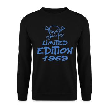 Edition Limitée 1963 Anniversaire Né 1963 - Sweat-shirt Unisexe - noir - Devant - Alina (178cm) & Michal (187cm)