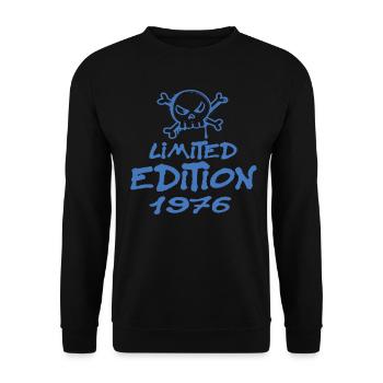Edition Limitée 1976 Anniversaire Né 1976 - Sweat-shirt Unisexe - noir - Devant - Alina (178cm) & Michal (187cm)