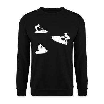 Jet Ski Silhouette Jet Skiing Jet Ski Driver - Sweat-shirt Unisexe - noir - Devant - Alina (178cm) & Michal (187cm)