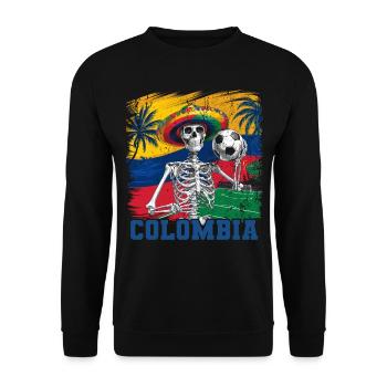 Kolumbien Colombia Medellin Urlaub Bogota Cali - Unisex Pullover - Schwarz - Vorne - Alina (178cm) & Michal (187cm)