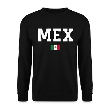 Mexico Mexico Mexican Gift Flag Football - Unisex Sweatshirt - black - Front - Alina (178cm) & Michal (187cm)