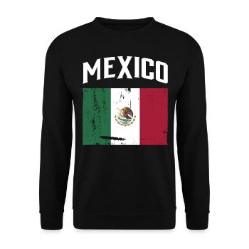 Mexico Mexico Mexican Gift Flag Football - Unisex Sweatshirt - black - Front - Alina (178cm) & Michal (187cm)