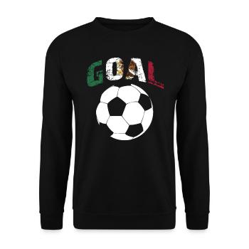 Mexique Mexique Cadeau mexicain Flag Football - Sweat-shirt Unisexe - noir - Devant - Alina (178cm) & Michal (187cm)