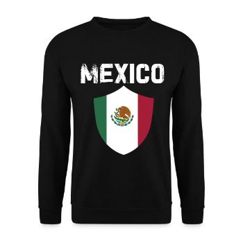 Mexico Mexico Mexican Gift Flag Football - Unisex Sweatshirt - black - Front - Alina (178cm) & Michal (187cm)