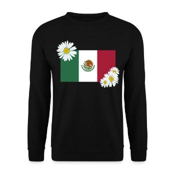 Mexico Mexico Mexican Gift Flag Football - Unisex Sweatshirt - black - Front - Alina (178cm) & Michal (187cm)