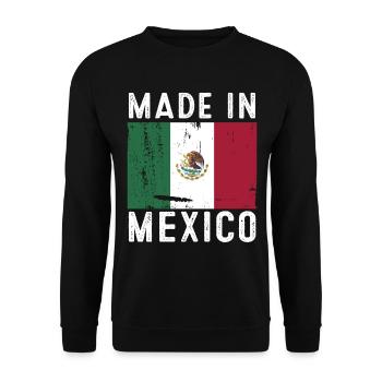 Mexico Mexico Mexican Gift Flag Football - Unisex Sweatshirt - black - Front - Alina (178cm) & Michal (187cm)
