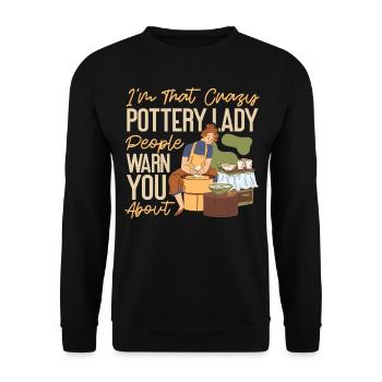 Pottery Ceramics Artist I'm That - Unisex Sweatshirt - black - Front - Alina (178cm) & Michal (187cm)