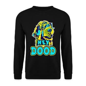 Cute Goldendoodle Colorful - Unisex Sweatshirt - black - Front - Alina (178cm) & Michal (187cm)