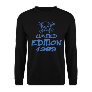 Limited Edition 1983 Birthday Born 1983 - Unisex Sweatshirt - black - Front - Alina (178cm) & Michal (187cm)