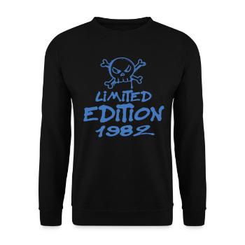 Edition Limitée 1982 Anniversaire Né 1982 - Sweat-shirt Unisexe - noir - Devant - Alina (178cm) & Michal (187cm)