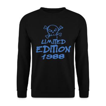 Edition Limitée 1988 Anniversaire Né 1988 - Sweat-shirt Unisexe - noir - Devant - Alina (178cm) & Michal (187cm)