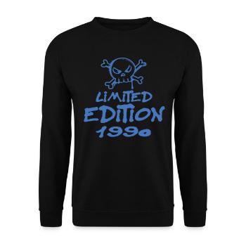 Limited Edition 1990 Geburtstag 1990 Geboren - Unisex Pullover - Schwarz - Vorne - Alina (178cm) & Michal (187cm)
