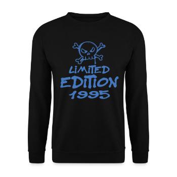 Edition Limitée 1995 Anniversaire Né 1995 - Sweat-shirt Unisexe - noir - Devant - Alina (178cm) & Michal (187cm)