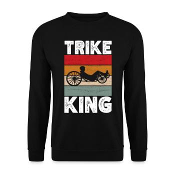 Tricycle couché Liegetrike Liegedreirad - Sweat-shirt Unisexe - noir - Devant - Alina (178cm) & Michal (187cm)