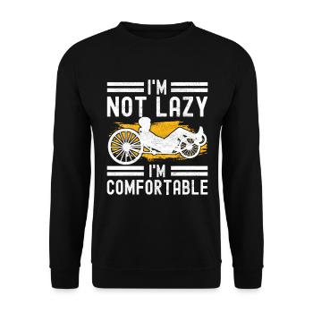 Recumbent Trike Liegetrike Liegedreirad - Unisex Pullover - Schwarz - Vorne - Alina (178cm) & Michal (187cm)
