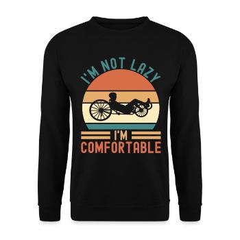 Recumbent Trike Liegetrike Liegedreirad - Unisex Pullover - Schwarz - Vorne - Alina (178cm) & Michal (187cm)