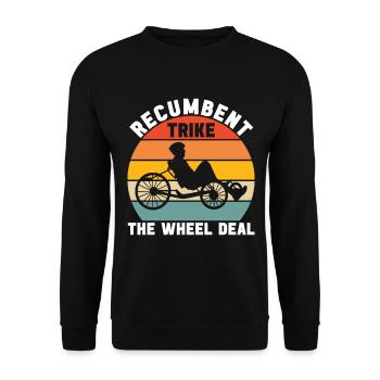Recumbent Trike Liegetrike Liegedreirad - Unisex Pullover - Schwarz - Vorne - Alina (178cm) & Michal (187cm)