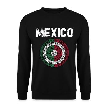 Mexique Mexique Cadeau mexicain Flag Football - Sweat-shirt Unisexe - noir - Devant - Alina (178cm) & Michal (187cm)