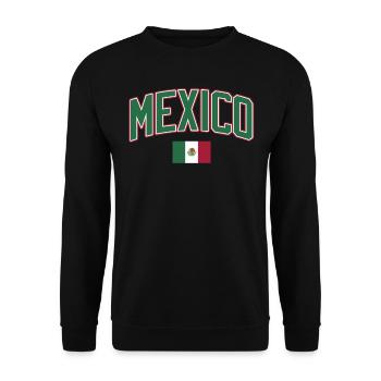 Mexico Mexico Mexican Gift Flag Football - Unisex Sweatshirt - black - Front - Alina (178cm) & Michal (187cm)
