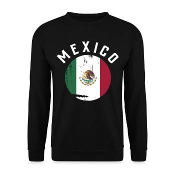 Mexique Mexique Cadeau mexicain Flag Football - Sweat-shirt Unisexe - noir - Devant - Alina (178cm) & Michal (187cm)