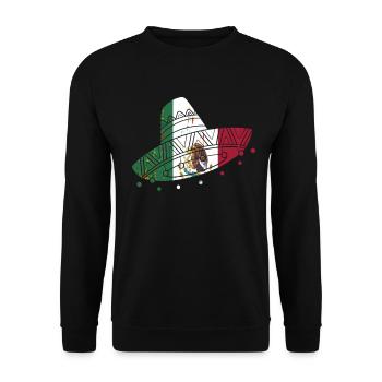 Mexico Mexico Mexican Gift Flag Football - Unisex Sweatshirt - black - Front - Alina (178cm) & Michal (187cm)