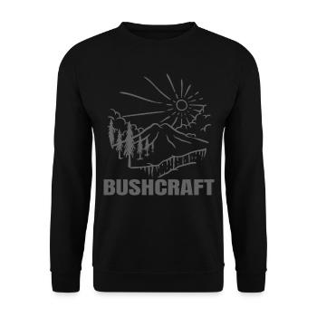 Bushcraft - Busch Genie mit Craftiness - Unisex Pullover - Schwarz - Vorne - Alina (178cm) & Michal (187cm)