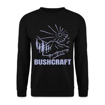 Bushcraft - Busch Genie mit Craftiness - Unisex Pullover - Schwarz - Vorne - Alina (178cm) & Michal (187cm)