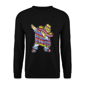 Mexico Mexico Mexican Gift Flag Football - Unisex Sweatshirt - black - Front - Alina (178cm) & Michal (187cm)
