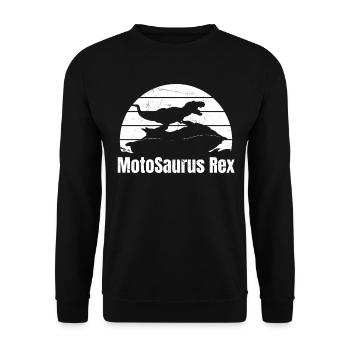 Jet Ski MotoSaurus Rex - Drôle de Jet Ski Dinosaure - Sweat-shirt Unisexe - noir - Devant - Alina (178cm) & Michal (187cm)