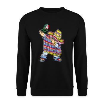 Mexico Mexico Mexican Gift Flag Football - Unisex Sweatshirt - black - Front - Alina (178cm) & Michal (187cm)