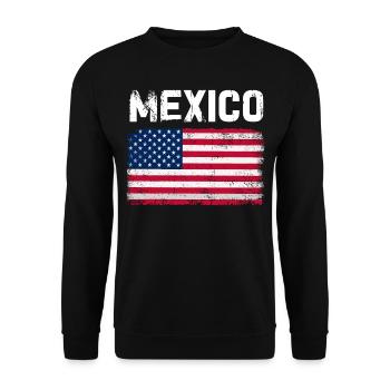 Mexico Mexico Mexican Gift Flag Football - Unisex Sweatshirt - black - Front - Alina (178cm) & Michal (187cm)