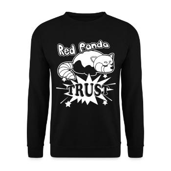 Trust The Red Panda - Unisex Sweatshirt - black - Front - Alina (178cm) & Michal (187cm)