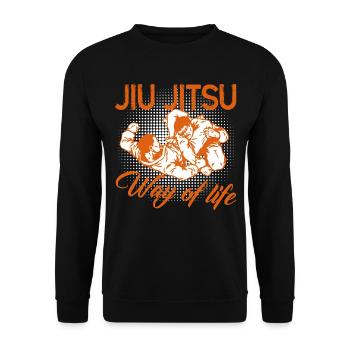 Jiu Jitsu Way Of Life - Unisex Sweatshirt - black - Front - Alina (178cm) & Michal (187cm)