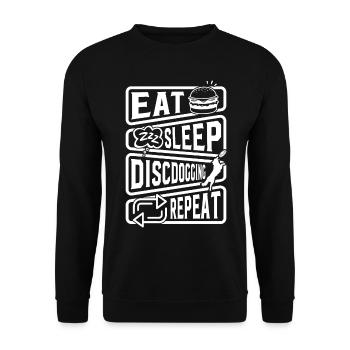 Eat Sleep Discdogging Repeat - Disc Dogging - Sweat-shirt Unisexe - noir - Devant - Alina (178cm) & Michal (187cm)