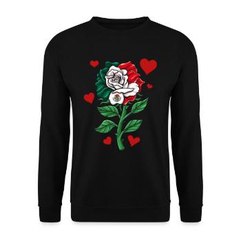 Mexico Mexico Mexican Gift Flag Football - Unisex Sweatshirt - black - Front - Alina (178cm) & Michal (187cm)