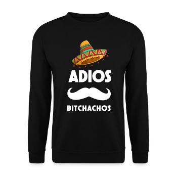 Mexiko Mexico Mexikaner Geschenk Flagge Fußball - Unisex Pullover - Schwarz - Vorne - Alina (178cm) & Michal (187cm)