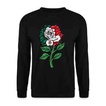 Mexico Mexico Mexican Gift Flag Football - Unisex Sweatshirt - black - Front - Alina (178cm) & Michal (187cm)