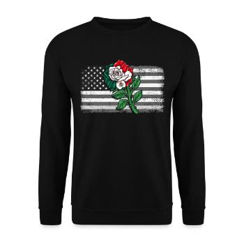 Mexico Mexico Mexican Gift Flag Football - Unisex Sweatshirt - black - Front - Alina (178cm) & Michal (187cm)