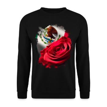Mexico Mexico Mexican Gift Flag Football - Unisex Sweatshirt - black - Front - Alina (178cm) & Michal (187cm)