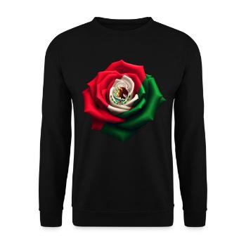 Mexico Mexico Mexican Gift Flag Football - Unisex Sweatshirt - black - Front - Alina (178cm) & Michal (187cm)