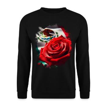 Mexico Mexico Mexican Gift Flag Football - Unisex Sweatshirt - black - Front - Alina (178cm) & Michal (187cm)