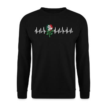 Mexico Mexico Mexican Gift Flag Football - Unisex Sweatshirt - black - Front - Alina (178cm) & Michal (187cm)