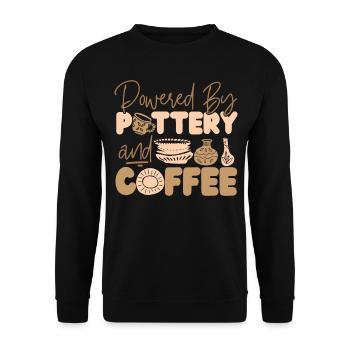 Pottery Ceramics Artist Coffee - Unisex Sweatshirt - black - Front - Alina (178cm) & Michal (187cm)