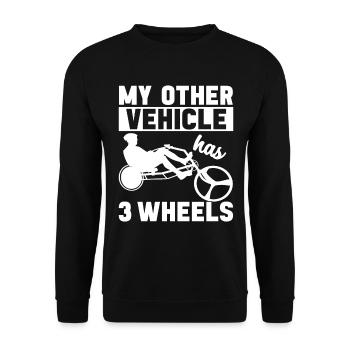 Recumbent Trike Liegetrike Liegedreirad - Unisex Sweatshirt - black - Front - Alina (178cm) & Michal (187cm)