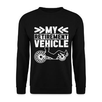 Recumbent Trike Liegetrike Liegedreirad - Unisex Pullover - Schwarz - Vorne - Alina (178cm) & Michal (187cm)