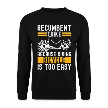 Recumbent Trike Liegetrike Liegedreirad - Unisex Pullover - Schwarz - Vorne - Alina (178cm) & Michal (187cm)