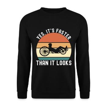 Recumbent Trike Liegetrike Liegedreirad - Unisex Pullover - Schwarz - Vorne - Alina (178cm) & Michal (187cm)