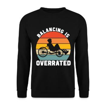 Recumbent Trike Liegetrike Liegedreirad - Unisex Pullover - Schwarz - Vorne - Alina (178cm) & Michal (187cm)