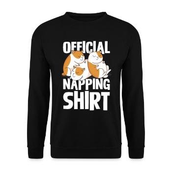Official guinea pig nap shirt for - Unisex Sweatshirt - black - Front - Alina (178cm) & Michal (187cm)