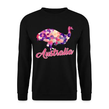 Emu From Australia - Unisex Sweatshirt - black - Front - Alina (178cm) & Michal (187cm)